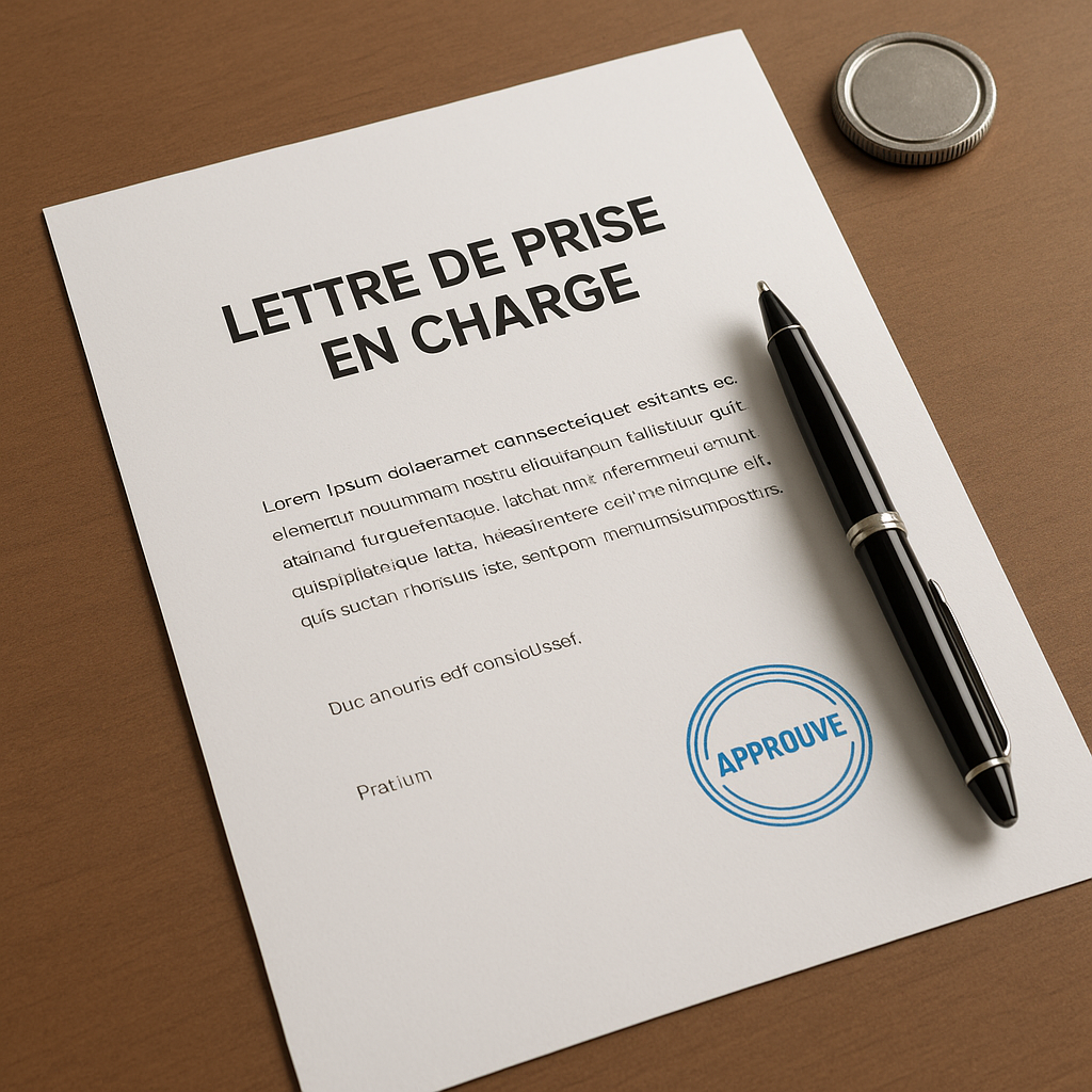 Lettre de prise en charge